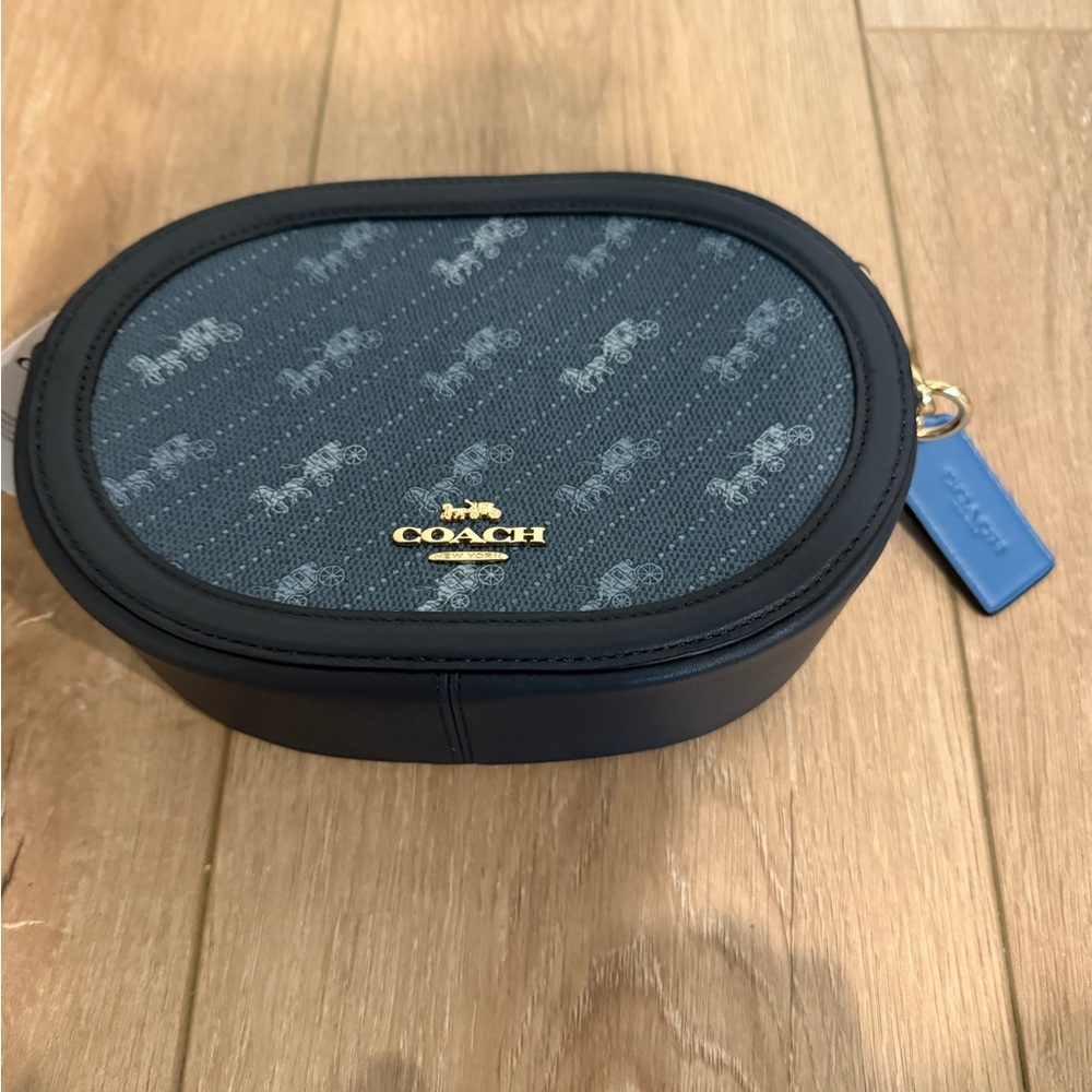 CAMERA BAG WITH HORSE AND CARRIAGE DOT PRINT (COACH C4057)